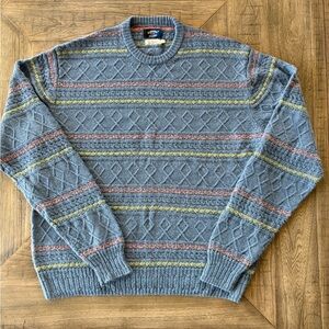 Callaway Golf Men's Crew Neck Pullover Baby Alpaca Blue Sweater Size Large